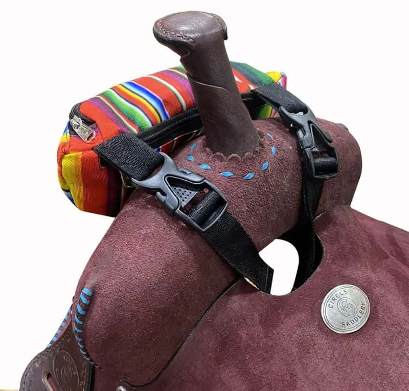 Serape Print Insulated Nylon Saddle Pouch