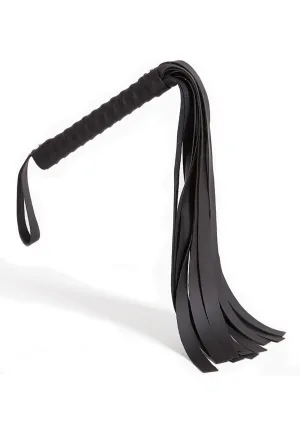 Sex and Mischief Black Faux Leather Flogger