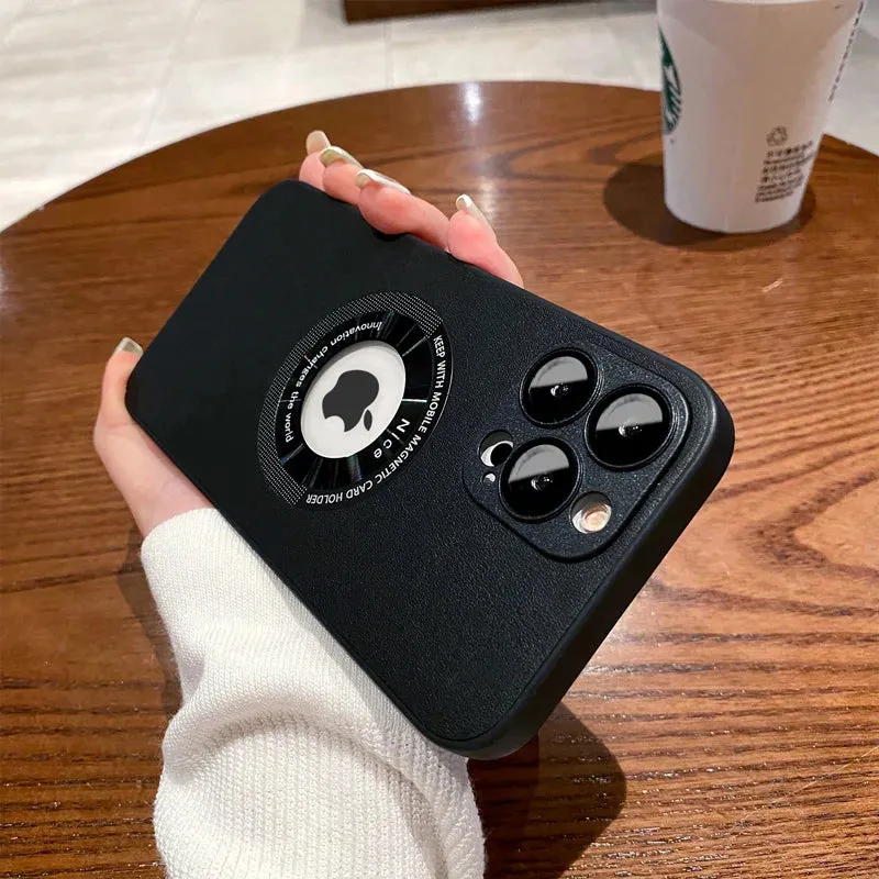 Shockproof PU Leather Magsafe Case for iPhone