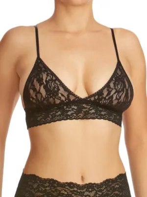 Signature Lace Removable Pad Bralette - Black -