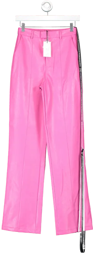 SLA the label Pink Paige Faux Leather Trousers UK XS