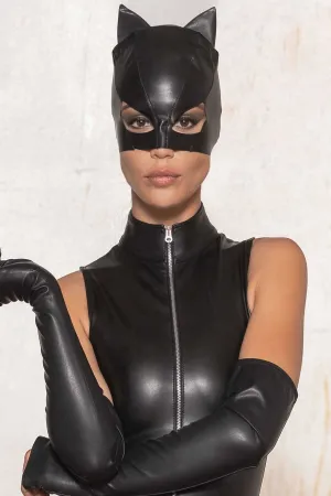 Small Faux Leather Mask Cat