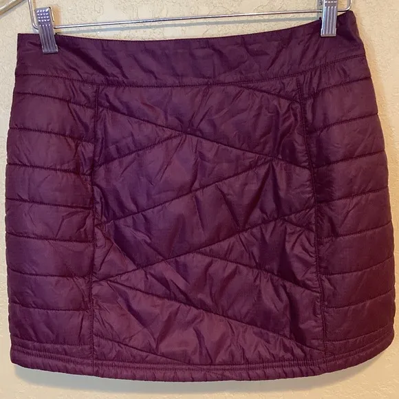 Smart Wool Smartloft 120 Quilted Mini Skirt- Burgundy- Size Small