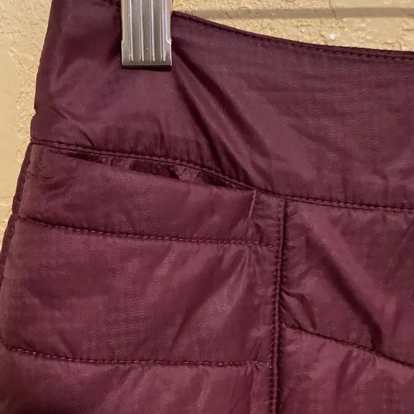 Smart Wool Smartloft 120 Quilted Mini Skirt- Burgundy- Size Small