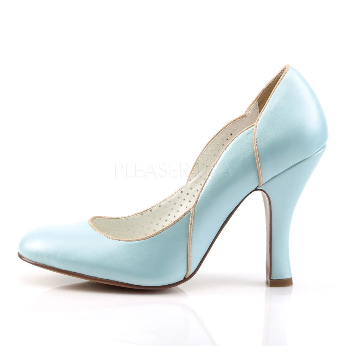 SMITTEN-04  Baby Blue Faux Leather