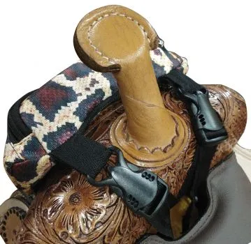 Snake Print Insulated Nylon Saddle Pouch