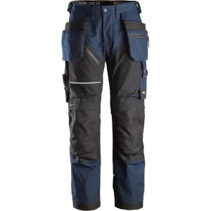 Snickers 6214 Canvas  Work Trousers with Holster Pockets Navy/Black