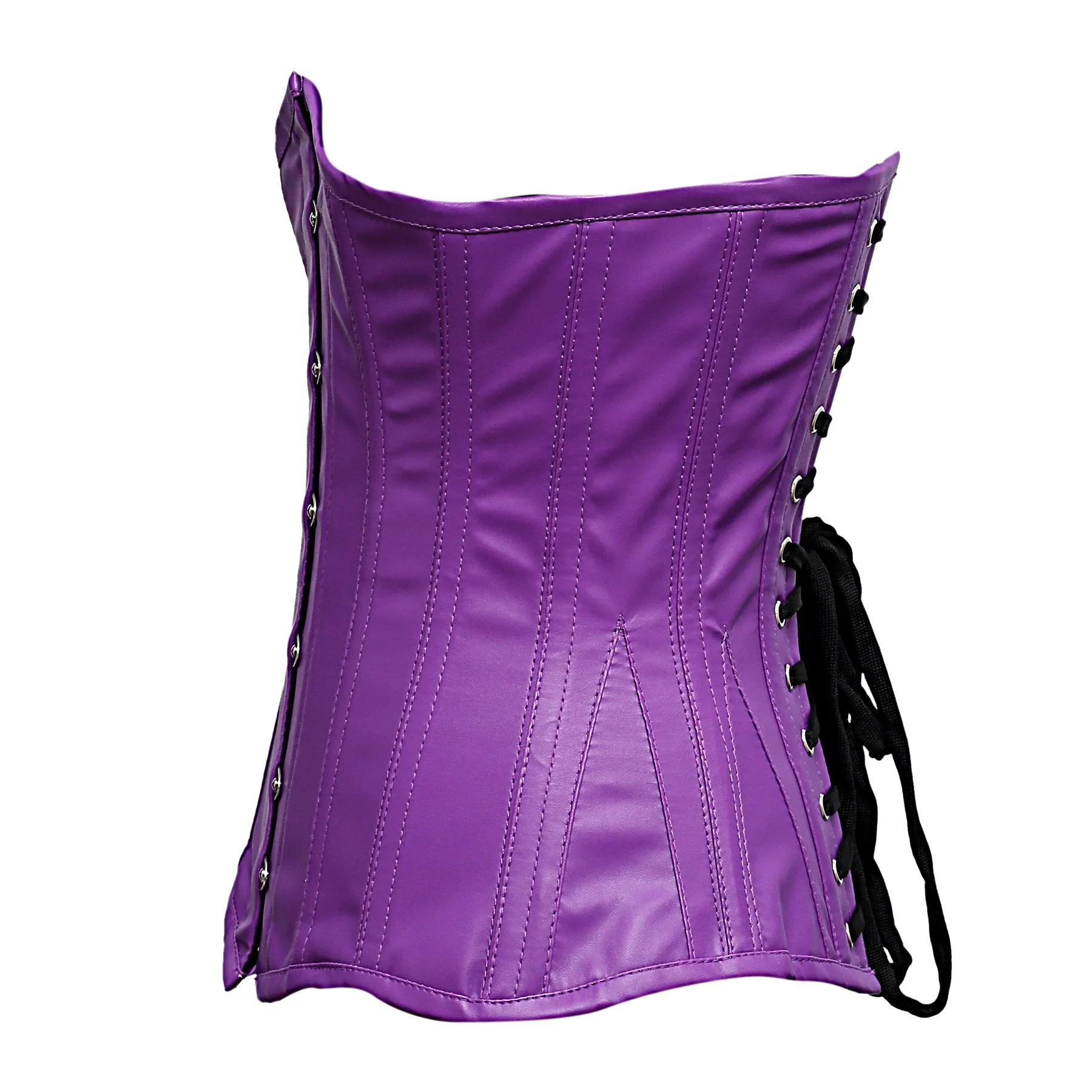 Souness Purple Faux Leather Corset