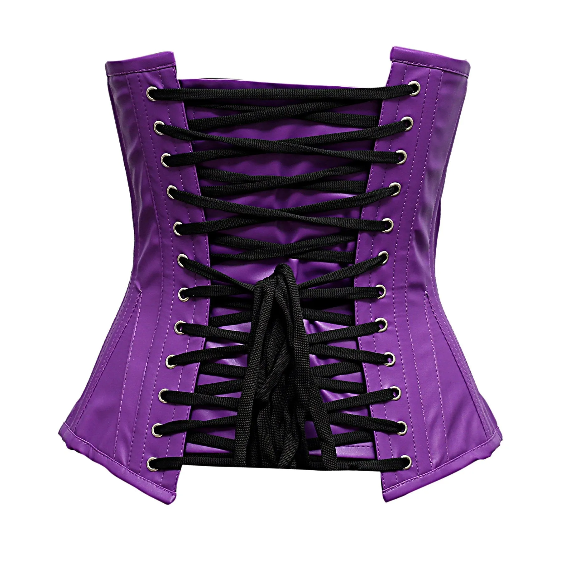 Souness Purple Faux Leather Corset