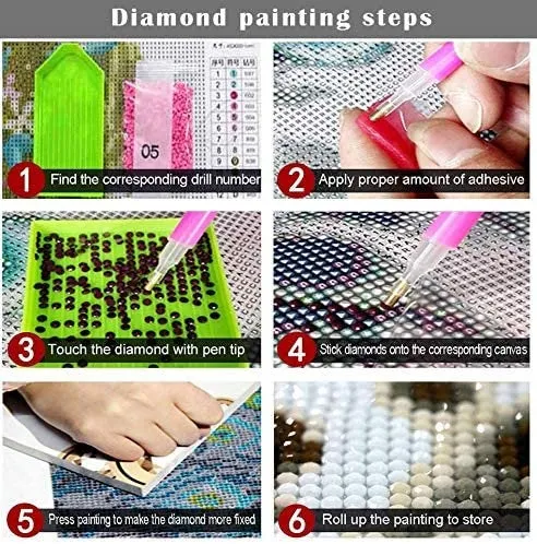 Starry Night Over the Rhône (1888) - Set of 2 | 20 x 16" | DIY 5D Diamond Art Full Drill Embroidery Painting Kit | Home Wall Art Décor