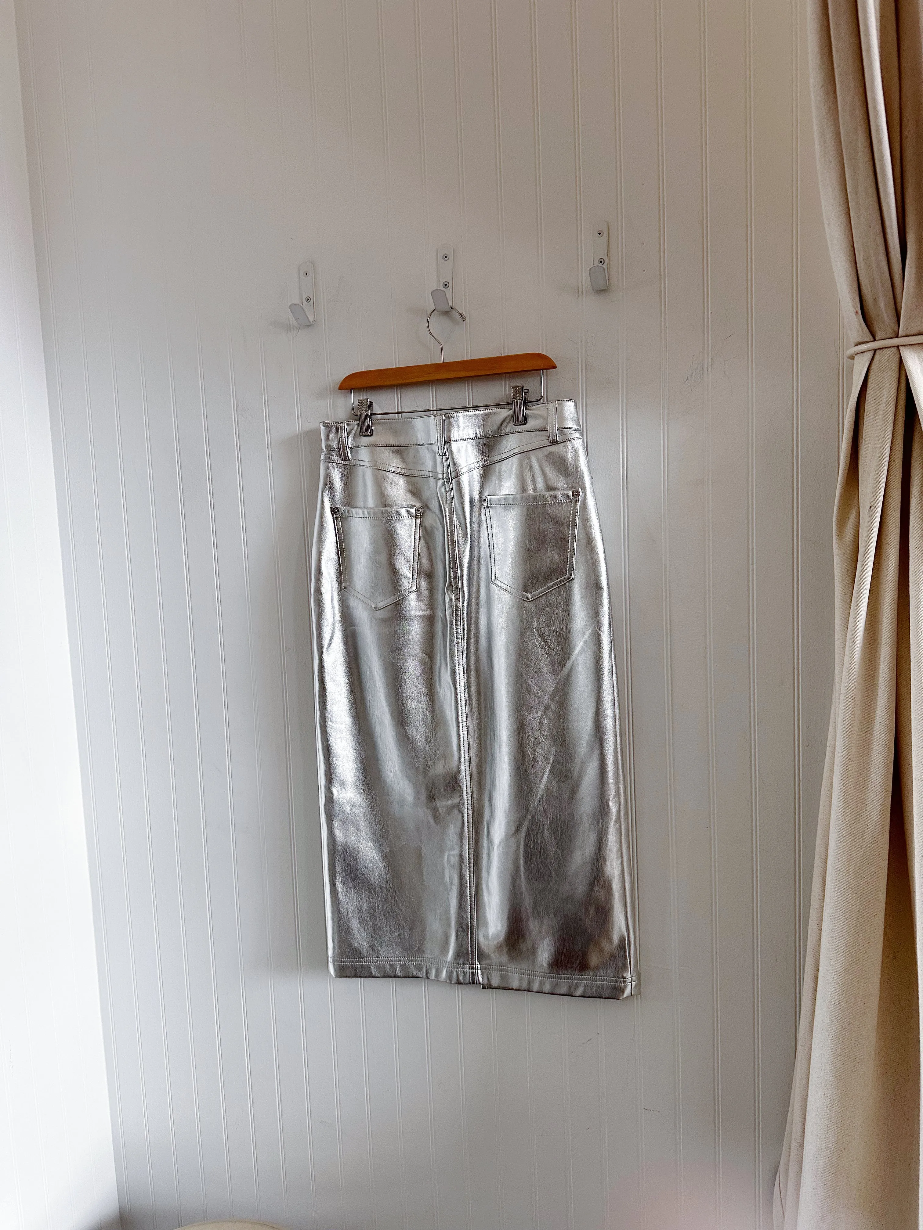 Staud silver skirt 6