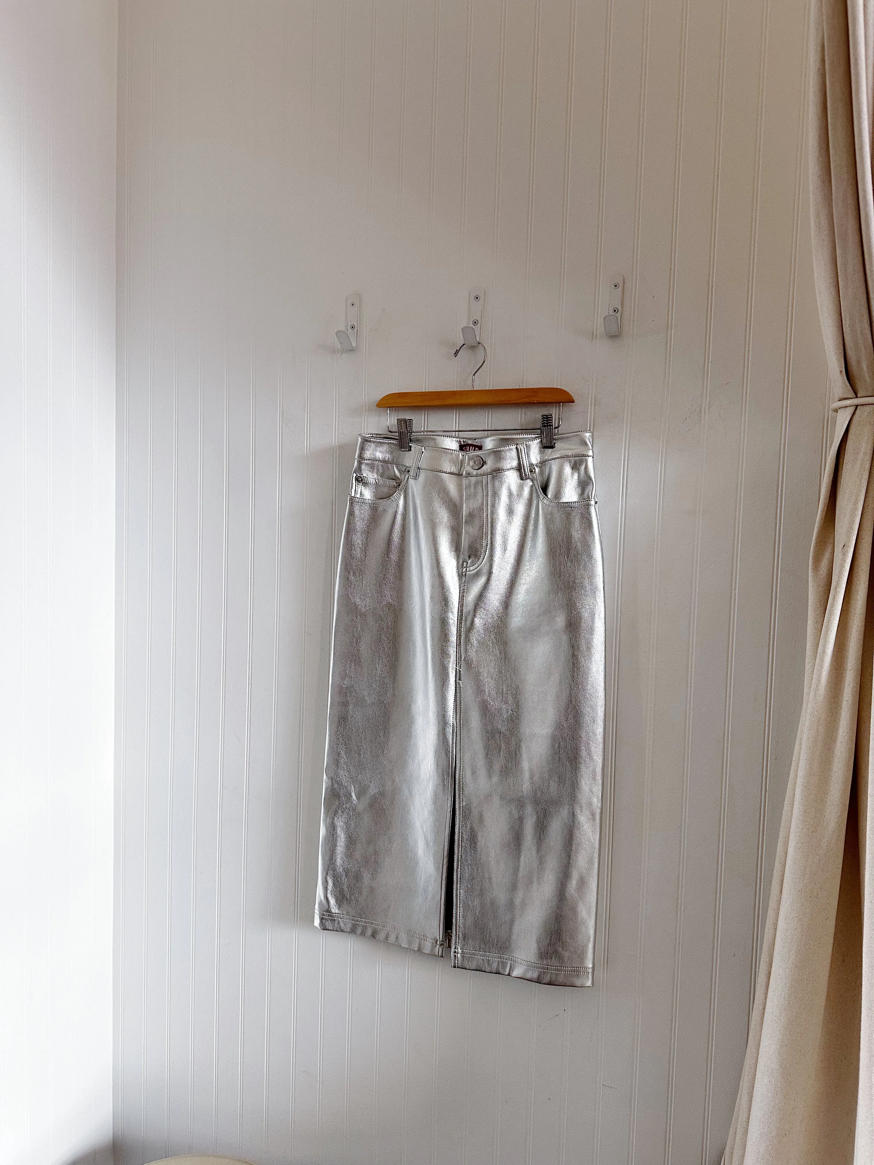 Staud silver skirt 6