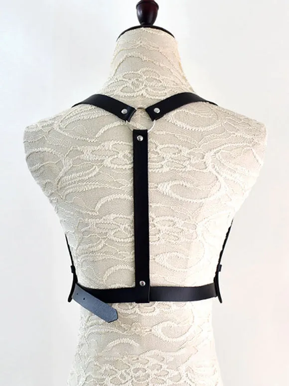 Steampunk Lolita Accessories Black Metal Details Sash PU Leather Miscellaneous