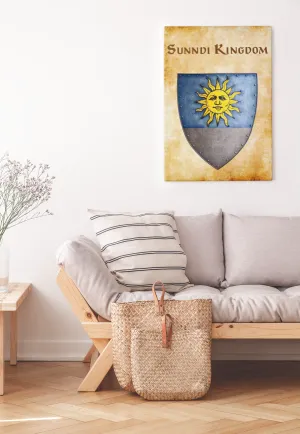 Sunndi Kingdom Heraldry of Greyhawk Anna Meyer Cartography Canvas Art Print
