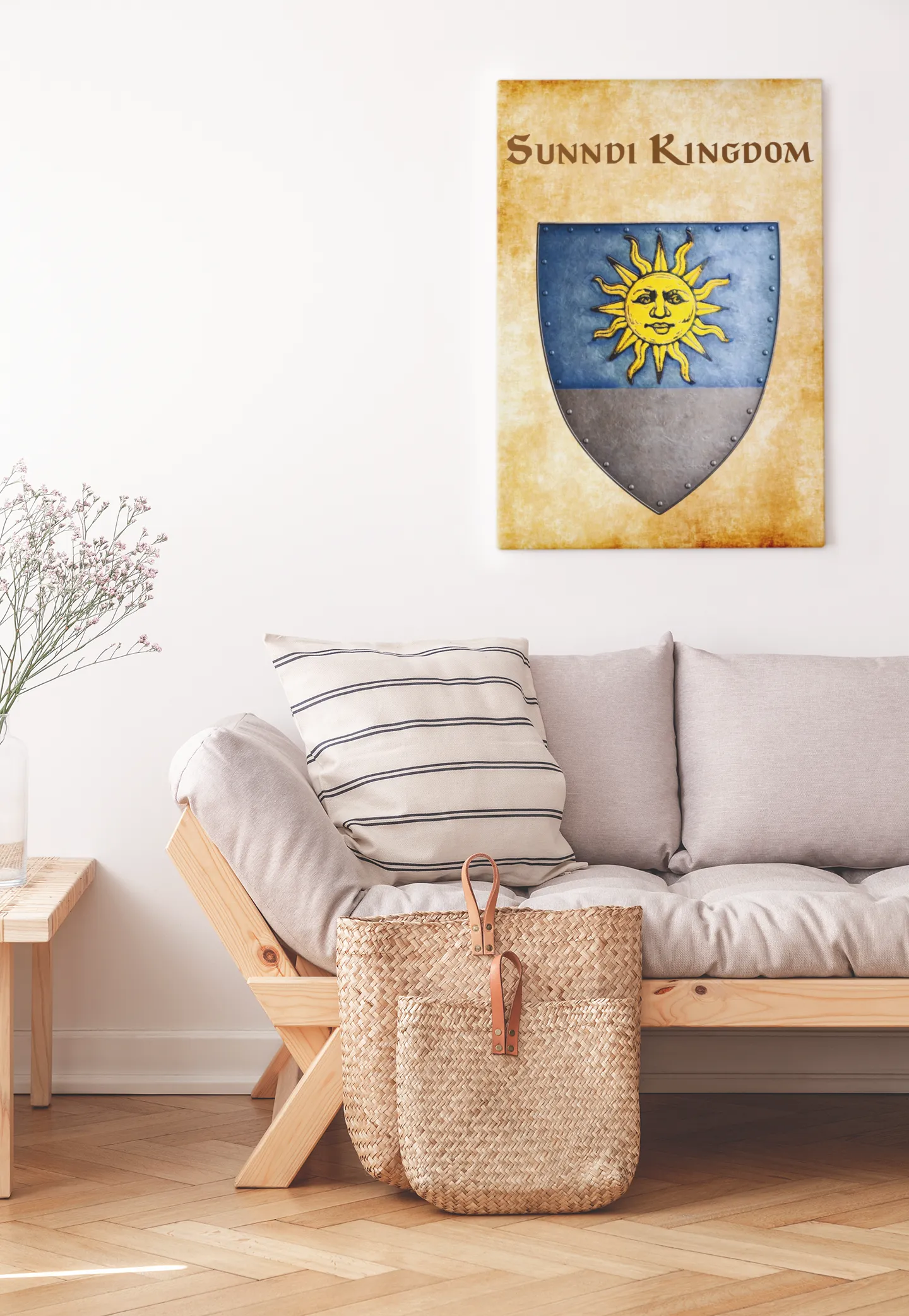Sunndi Kingdom Heraldry of Greyhawk Anna Meyer Cartography Canvas Art Print