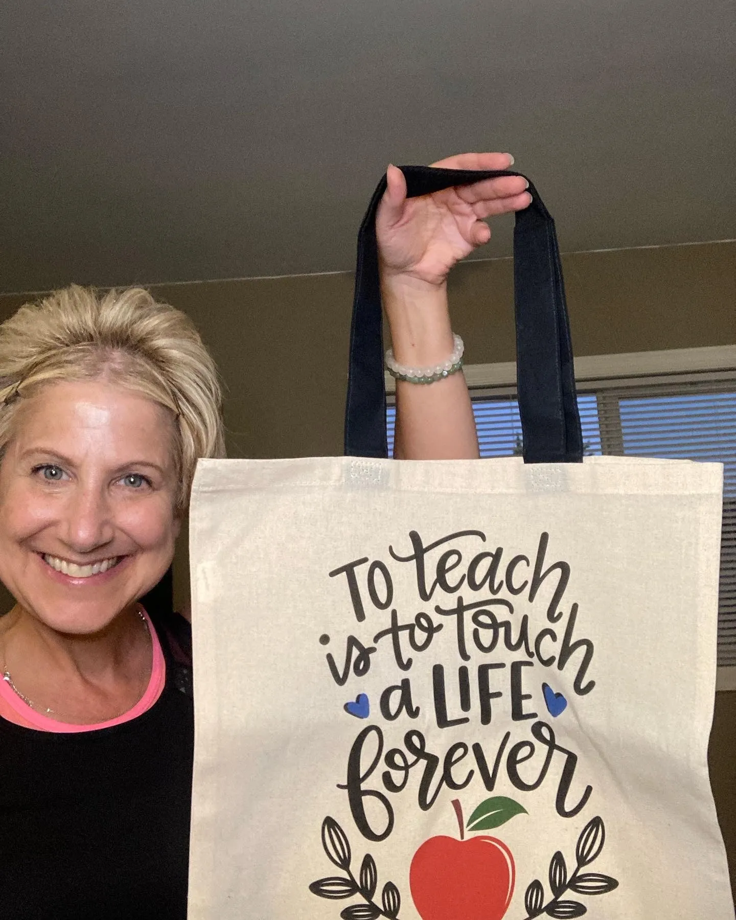 Teacher Tote Bag - To Teach is to Touch a Life Forever