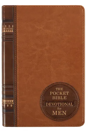 The Pocket Bible Devotional For Men Two-Tone LuxLeather Book