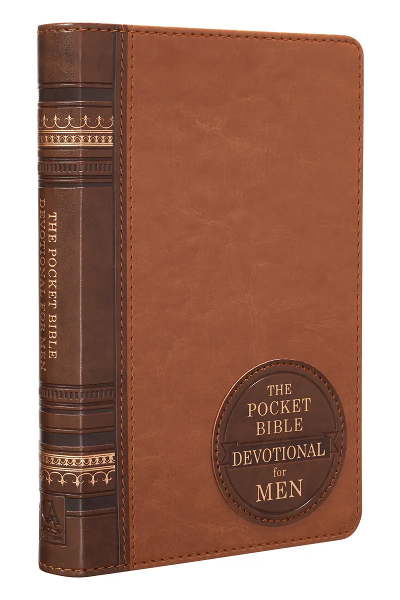 The Pocket Bible Devotional For Men Two-Tone LuxLeather Book