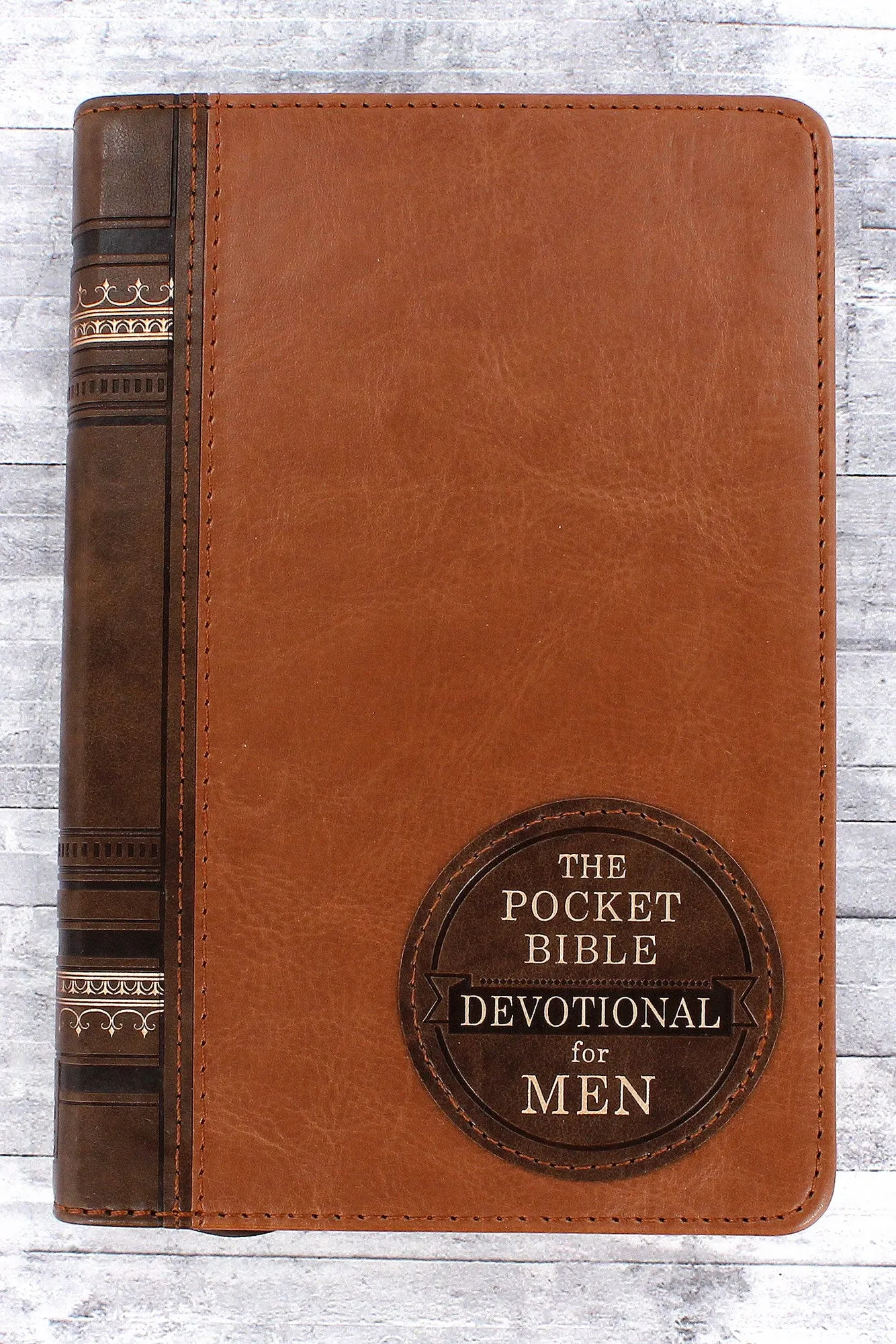 The Pocket Bible Devotional For Men Two-Tone LuxLeather Book