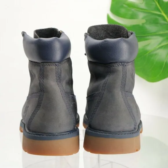 Timberland Mens Waterproof Boot Size 7 Premium 6Inch Blue Leather Insulated
