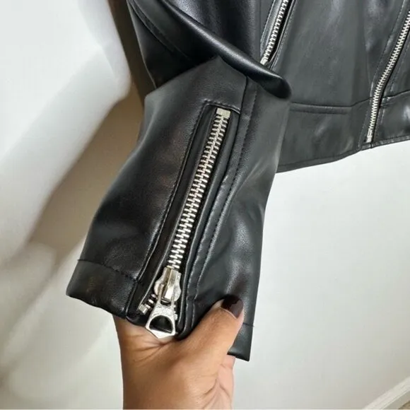 Torrid Black Faux Leather Asymmetrical Moto Jacket
