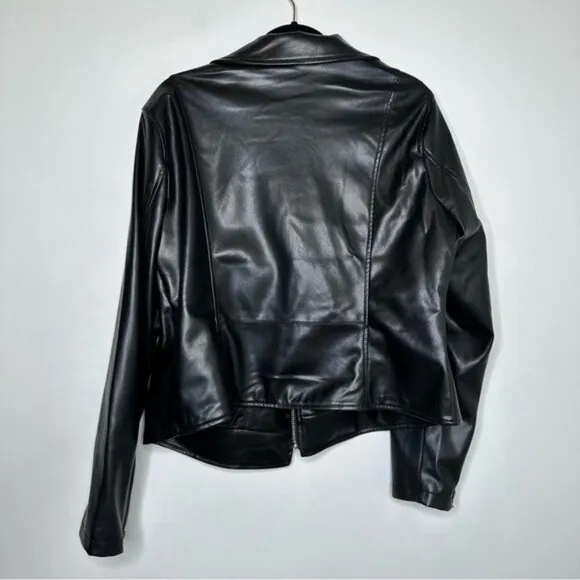 Torrid Black Faux Leather Asymmetrical Moto Jacket