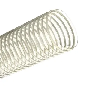 Tubo Antiurto per Aspirazione Aria e Sostanze per Industria Alimentare con Spirale in PVC Ø int. 100 mm