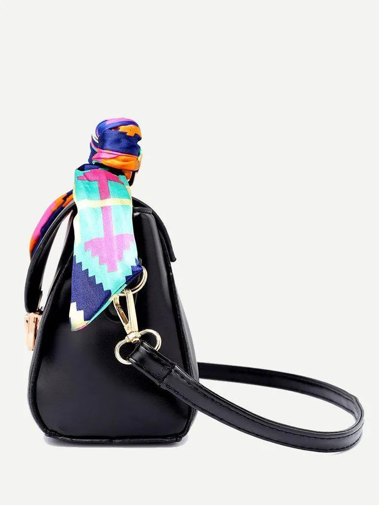 Twilly Scarf Push Lock Shoulder Bag