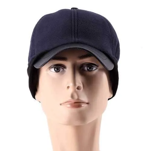 Unisex Acrylic Full Face Mask Baseball Cap PU Multifunctional Elastic Ear Protective Driving Hat