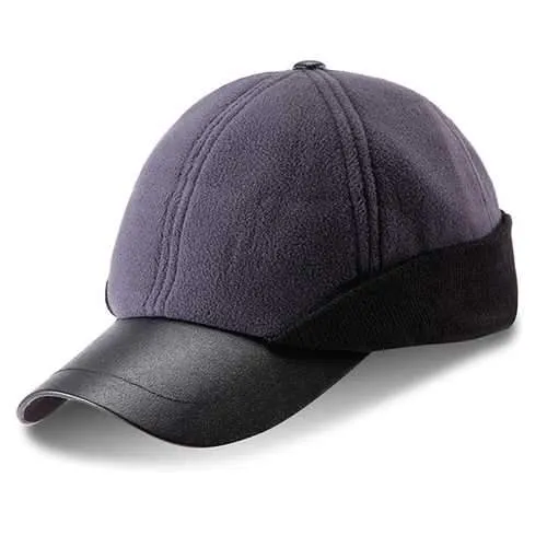 Unisex Acrylic Full Face Mask Baseball Cap PU Multifunctional Elastic Ear Protective Driving Hat