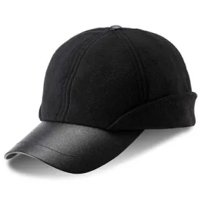 Unisex Acrylic Full Face Mask Baseball Cap PU Multifunctional Elastic Ear Protective Driving Hat