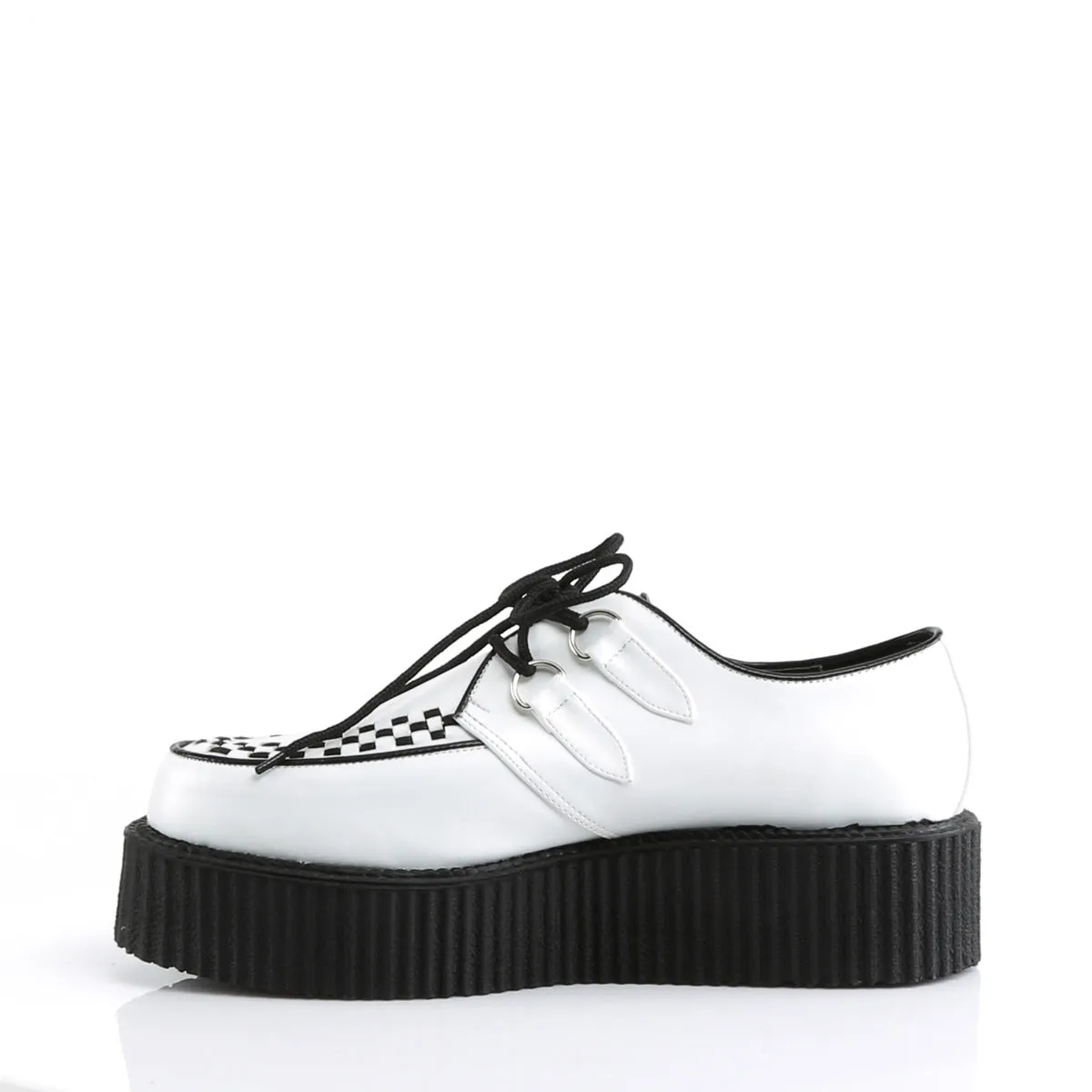 V-CREEPER-502  White Vegan Leather