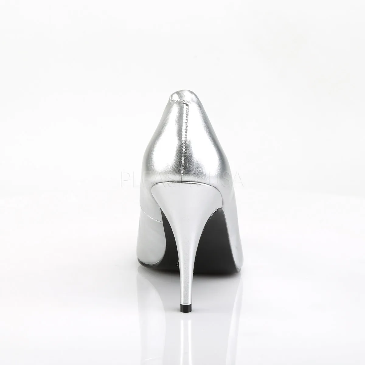 VANITY-420  Silver Faux Leather