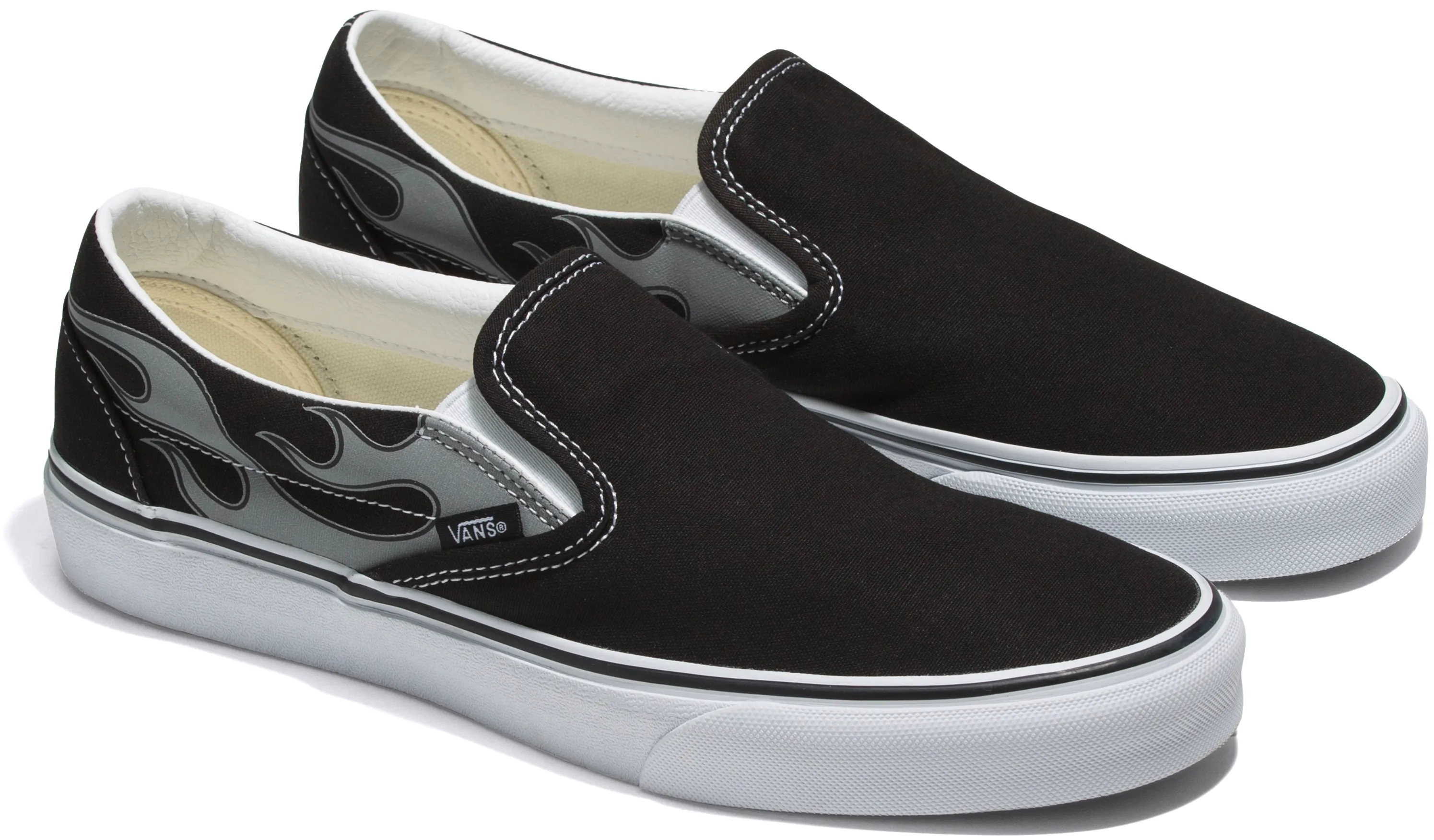 Vans Classic Slip-On Reflective Flame Black