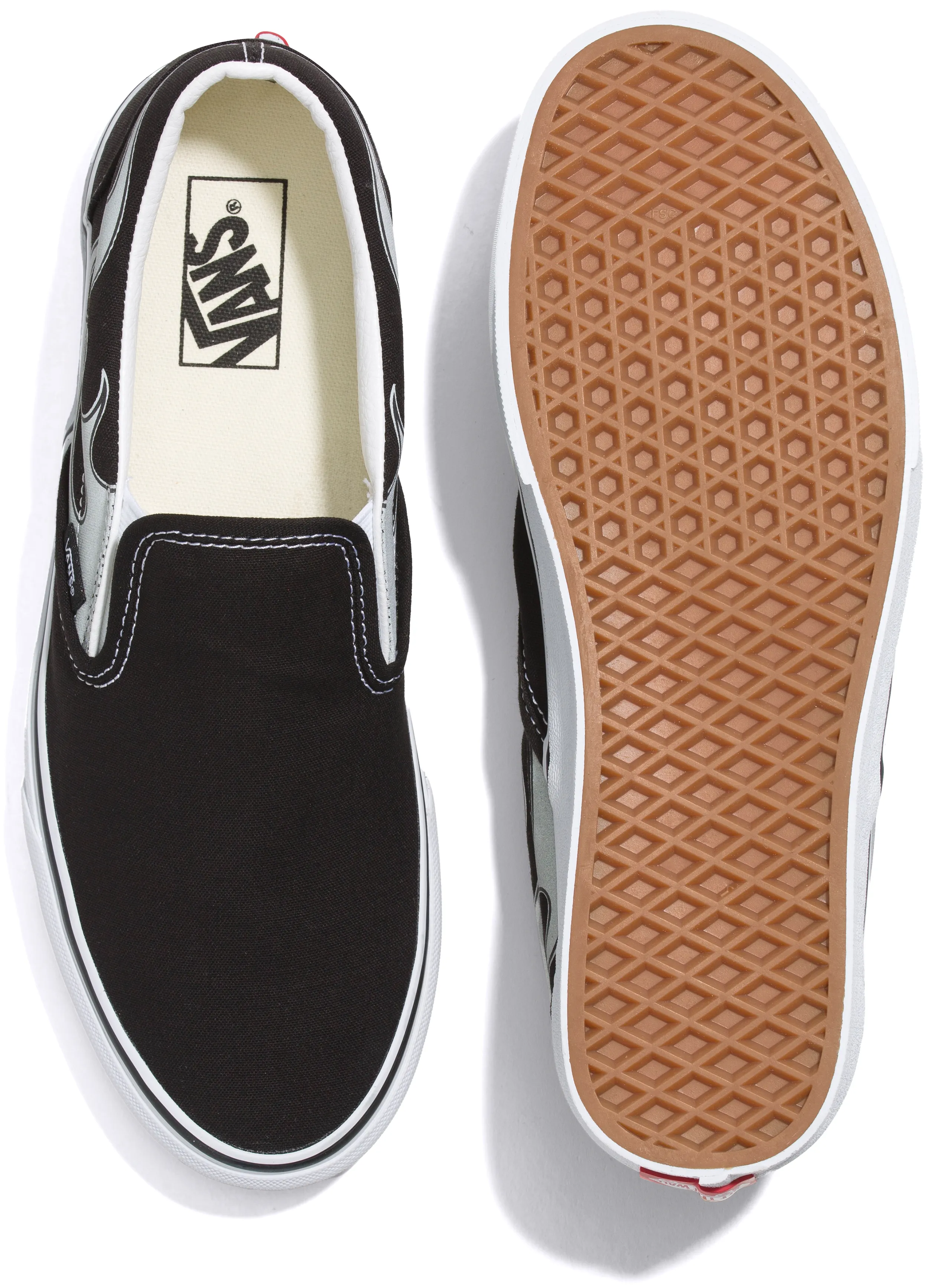 Vans Classic Slip-On Reflective Flame Black