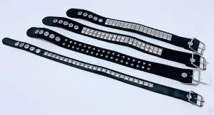 Vegan Collars with Studs / Rivets / Ring & Chain