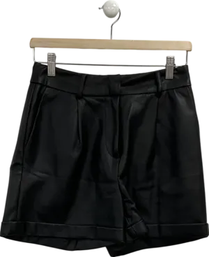 Very Black Faux Leather Shorts UK 8