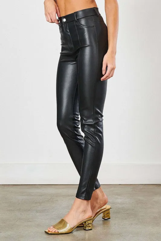 Vibrant M.i.U PU Skinny Jeans