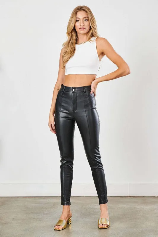 Vibrant M.i.U PU Skinny Jeans
