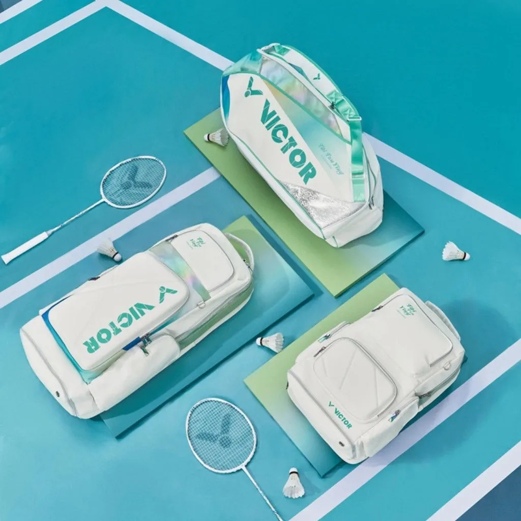 Victor TAI TZU YING Tribute Collection Rectangular Racket Bag  BR5233TTY AR White/Cockatoo Green