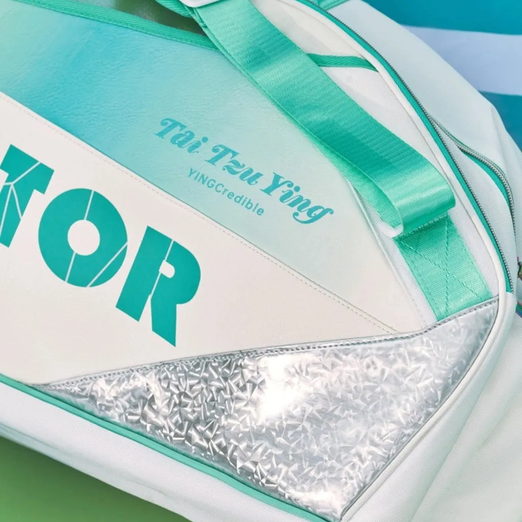 Victor TAI TZU YING Tribute Collection Rectangular Racket Bag  BR5233TTY AR White/Cockatoo Green