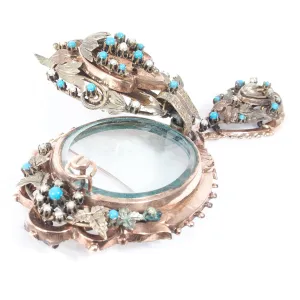 Victorian Swivel Front Locket Brooch