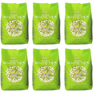 Waxness White Tea Cream Film Hard Wax Beads - Made in Italy / 1.1 lbs. - 17.6 oz. - 500 grams Each X 6 Bags = 6.6 Lbs