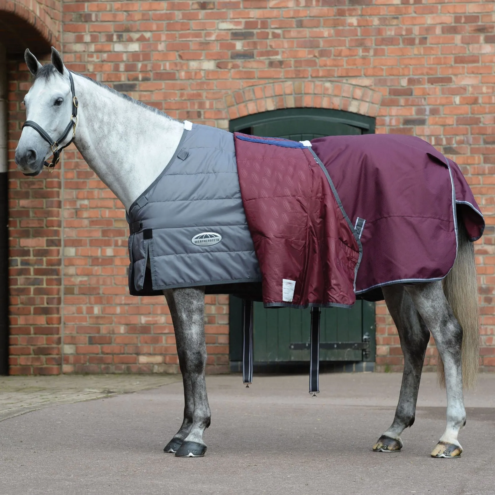 Weatherbeeta ComFiTec Plus Dynamic II Combo Medium Maroon/Grey/White