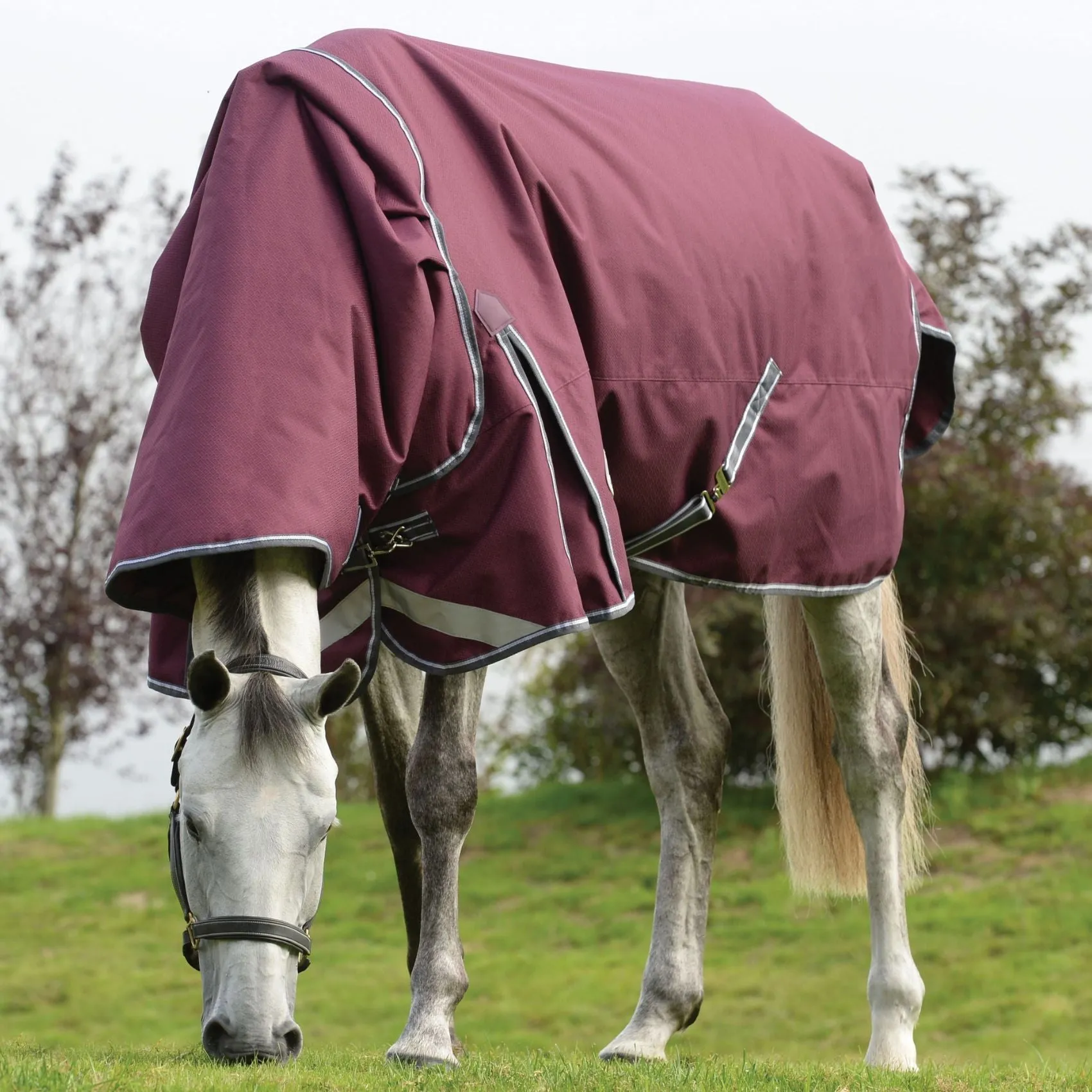Weatherbeeta ComFiTec Plus Dynamic II Detach-A-Neck Lite Maroon/Grey/White
