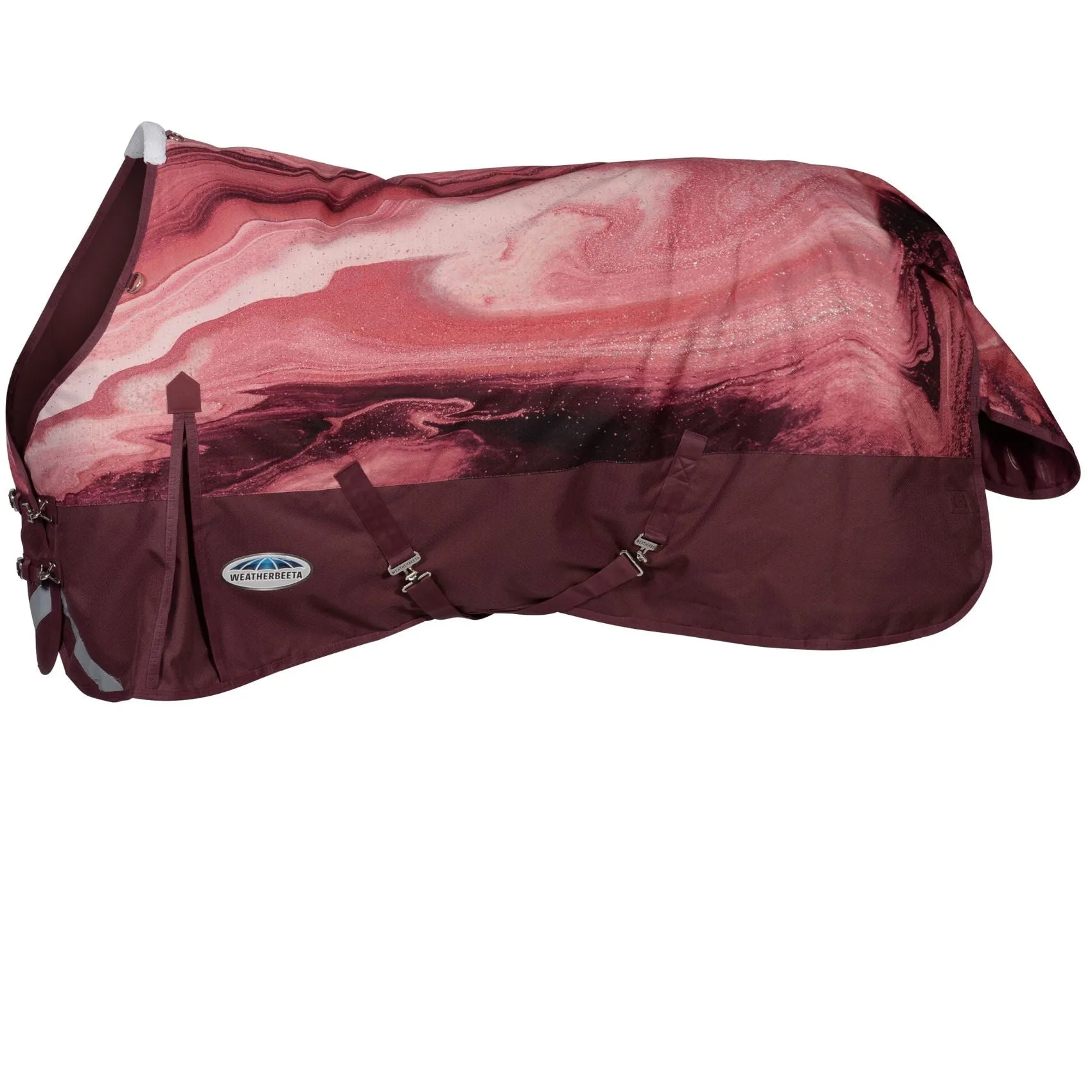Weatherbeeta ComFiTec Plus Dynamic II Standard Medium Burgundy Swirl Marble Print