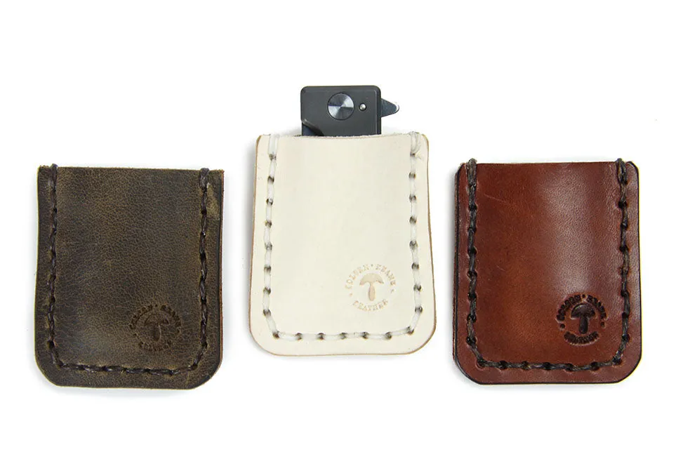 WESN Microblade Pocket Knife with Leather Sheath