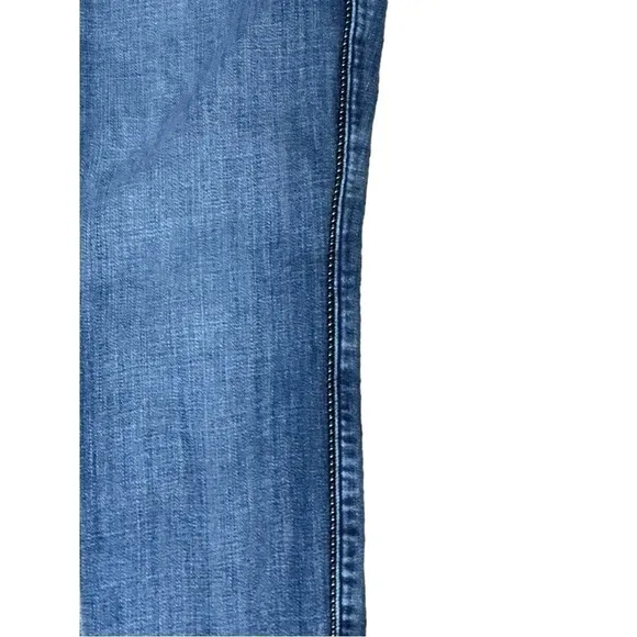WHBM Faux Leather Design Everyday Soft Skinny Ankle Denim Jeans Size 8