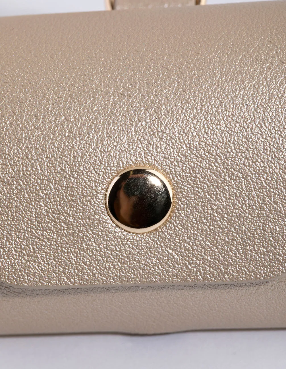 Wide Cream PU Leather Earpod Case
