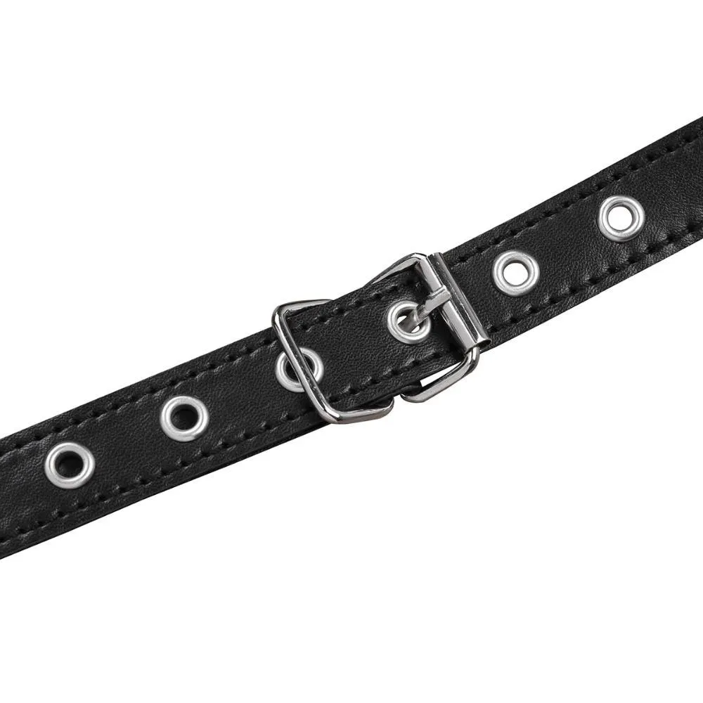 Women Open Cup Adjustable Wetlook Body Harness Bra Belt